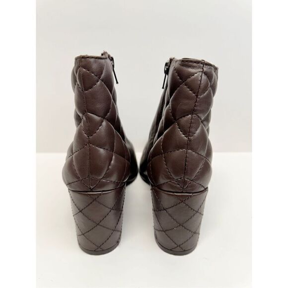 Seychelles Boots Size 9 Brown Leather Block Heel Ankle Booties - Picture 8 of 11